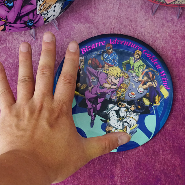 
Oversized badge instant noodle cover desktop ornaments genuine jojo's bizarre adventure anime country millet Joe Bana Bruno