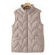 
Middle-aged and elderly female mothers winter solid-color cotton vest jacket grandma and old lady warm sleeveless vest clothing