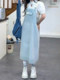 Fat mm pear-shaped body pink strap skirt large size loose and slim Japanese style belly-covering and age-reducing mid-length dress