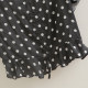 
Drawstring V-neck polka dot flared sleeve chiffon shirt for women 2025 summer new versatile slim T-shirt top temperament shirt