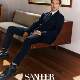 Elegant gentleman German BIELLA machine washable wool business suit collar knitted cardigan jacket DAZ763
