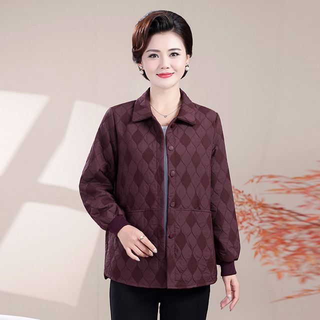 2025 new mother autumn suit plus fat plus size middle-aged and elderly spring and autumn top special body middle-aged thick coat for women