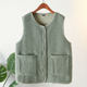 New vest jacket spring and autumn outfit wear middle-aged and elderly women with fat extra-large size mother fashionable horse clip elderly waistcoat