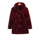 Middle-aged and elderly plus size plus size female grandmother's winter clothing plus velvet imitation mink velvet coat thickened mother's fur coat