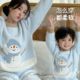 bi8bo children's pajamas half-length fleece home clothing set 2025 late autumn and winter new casual parent-child style 31590