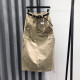 Military green high-waist denim skirt for women in spring and summer 2025 fashionable loose casual and versatile A-line work dress
