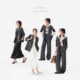 Mohan Yimei commuter temperament halo style suit wide leg pants suit 2025 spring new commuter simple suit