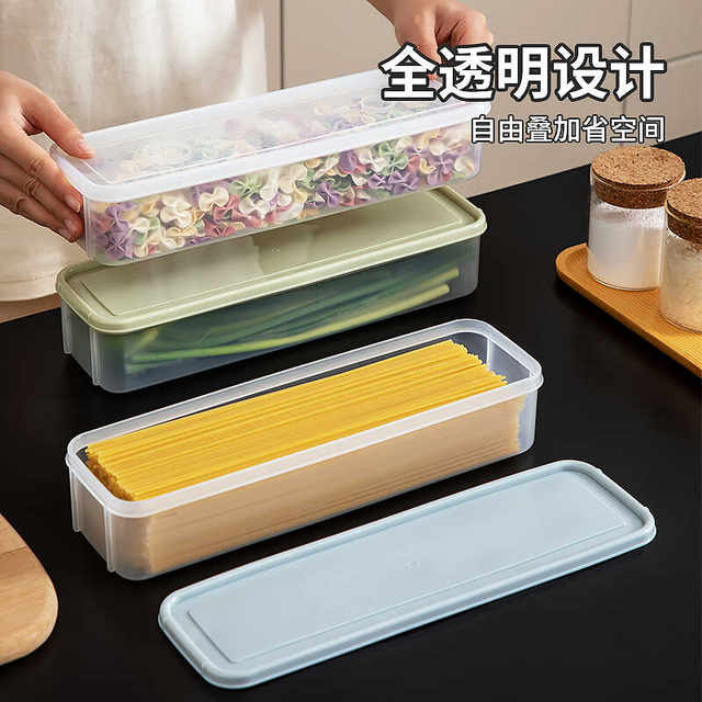 Noodle storage box rectangular plastic refrigerator kitchen food seal ...