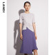 LANDI blue ground violet asymmetrical design slim fish tail skirt for women mid-length spring new product