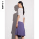 LANDI blue ground violet asymmetrical design slim fish tail skirt for women mid-length spring new product