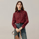 KBNE2025 new long-sleeved French shirt retro women's solid color temperament commuting shirt beautiful top spring and autumn
