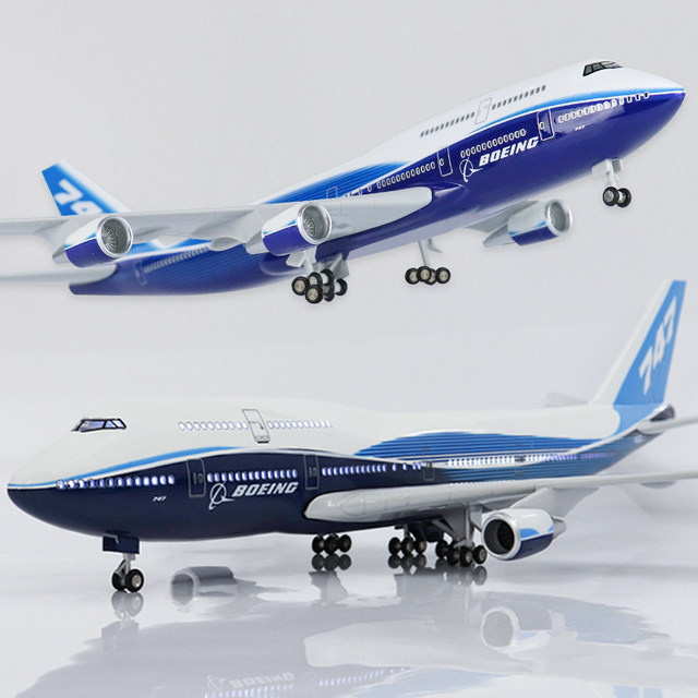 Large with wheel light aircraft model prototype Boeing B747 simulation ...