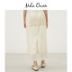 Mila Owen24 autumn and winter new product elegant temperament rear slit high waist splicing straight skirt 09WFS245007
