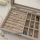 Jewelry box earring special storage box high-end ring earring earring necklace anti-oxidation jewelry storage box