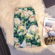 Oil painting hip skirt for women 2025 summer new high-waist slim French printed slit mid-length step skirt