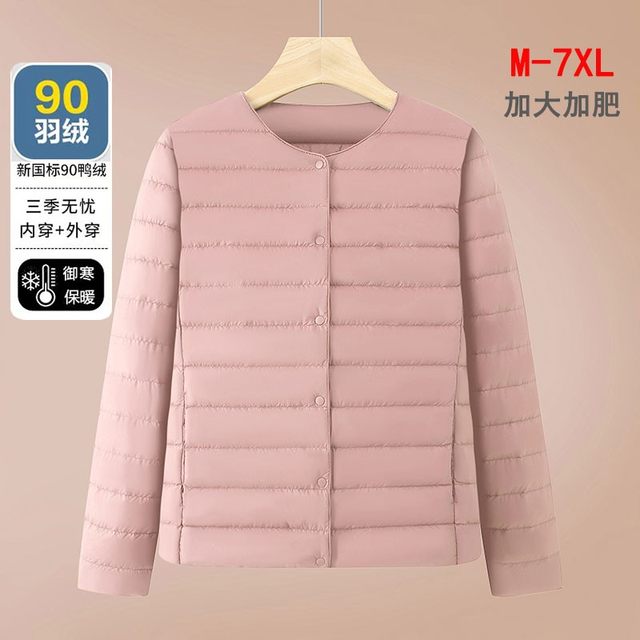 
Plus size plus size autumn and winter new women's light down jacket middle-aged and elderly mothers cotton coat lining grandma warm jacket