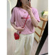 Lan Ruoshui large size women's sweet age reduction love print T -shirt is thin and lean mm summer clothing covered with loose belly