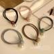 Simple pearl headband for women with hair tied bun rubber band hair loop for women with high elastic thick low ponytail hair accessories