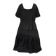300Jin [Jin equals 0.5 kg] Fat Yingying extra-large size women's clothing, fashionable and elegant little black skirt, short-sleeved thin cake dress