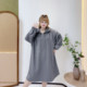 300Jin [Jin equals 0.5 kg] Add fleece to keep warm Fat Yingying Large Size Women's Fat mm Design Sense Plus Fat Hooded Stand Collar Sweatshirt Dress