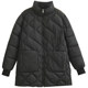 Fat fairy Yingying large size women's clothing fat mm simple loose meat-covering stand collar mid-length warm cotton jacket