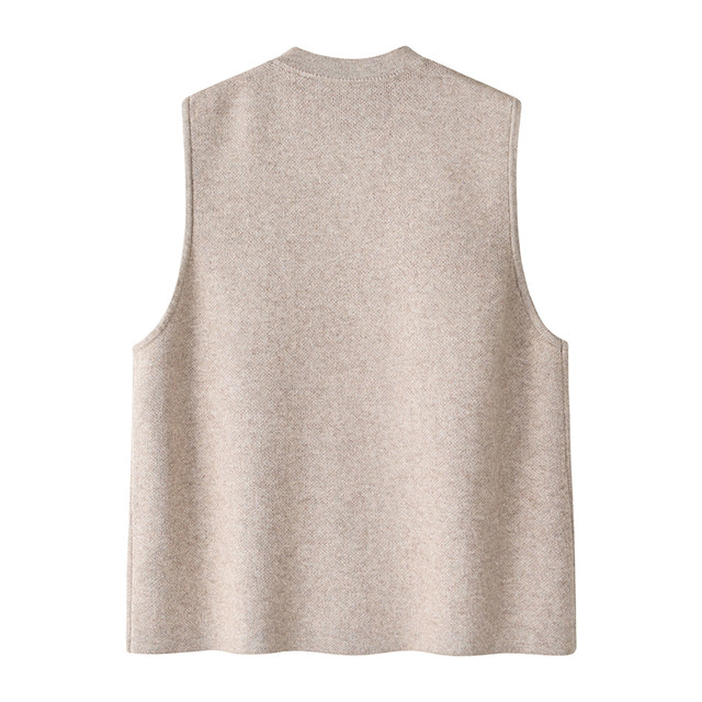 Middle -aged and elderly female mother, grandma's grandmother, round collar single -breasted vest, Chinese style, thick, shoulder vest cardigan female