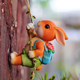 Cute climbing rabbit balcony wall hanging garden flower pot pendant landscaping decoration climbing tree ornament hanging parts