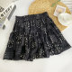 Sweet and small fresh floral ruffled skirts Summer new high -waisted versatile A -line light skirt female
