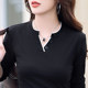 Spring and Autumn new cotton long-sleeved T-shirt for women with large size casual outside autumn clothes mother's outfit fashionable inner base top