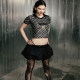 badblood summer American retro old black skirt versatile high waist slim sexy hot girl flower bud skirt