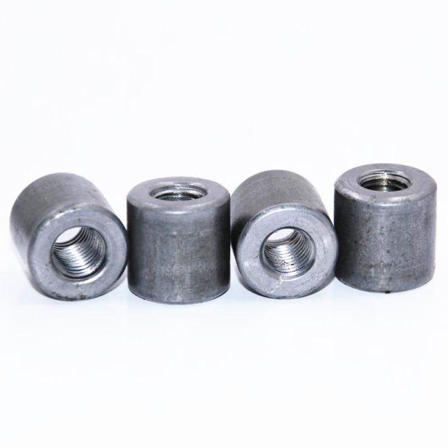 Welded cylindrical nut frame casing iron color can be galvanized special-shaped extended nut round nut M4M5M6M8