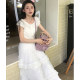 Mang Sui Sweet Cake Skin Skirt Fairy Net Slot Mid -Meta -Coat Baboli Lace Skirt 2023 New Summer Autumn
