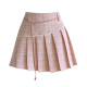 High-waisted small fragrance style pleated skirt for women with spring and autumn new sweet commuting anti-exposure A-line short skirt