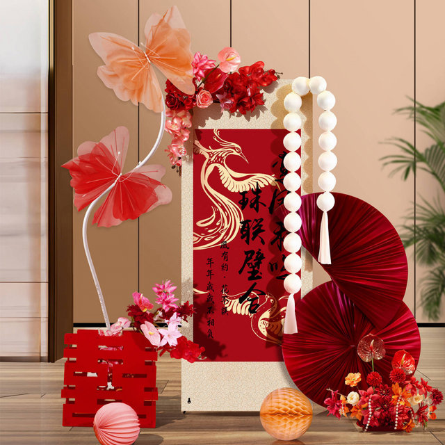 Wedding decoration ornaments, living room, hotel wedding room layout set, wedding floor-standing ornaments, bedroom, new house latte art decoration