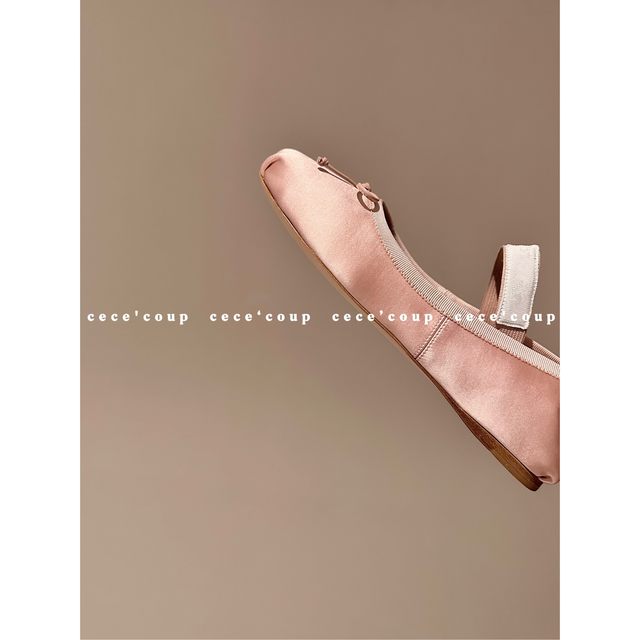 cece'coup hits the girl's heart! Bow flat ballet shoes princess shoes for women