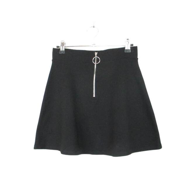 F21 counter genuine versatile solid color zipper A-line short skirt umbrella skirt skirt 227849