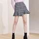 La series counters Genuine sweet ruffle asymmetric hair, woolen skirt thick half -body skirt spring and autumn and winter 1T000947
