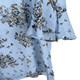Pull series counter genuine lady ruffled floral flared sleeve chiffon shirt for women summer 20014032
