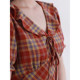 
Summer big size women's clothing red plaid sleeveless dress French temperament V-neck design pear-shaped midi skirt
