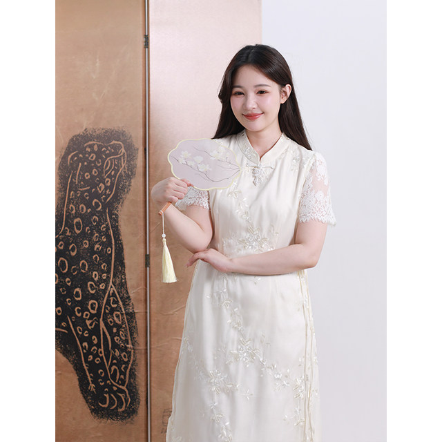 
Xia Dada big size women's clothing New Chinese style high-end Chinese style fashionable temperament elegant slim slim dress