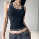 H home European and American women's clothing Street Ins wind washing design knitted vest suspenders women's versatile fitness dancing tops
