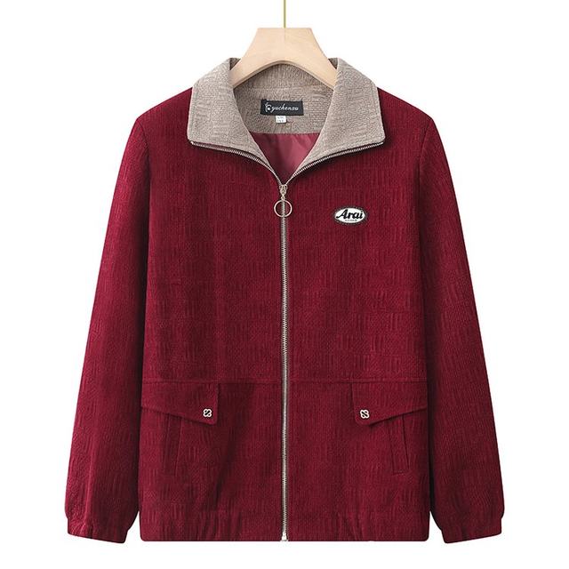 Fashion mother contains lapel short plus velvet jackets autumn and winter, new foreign qi reduction, younger, older jacket
