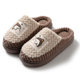 2025 cotton slippers for men in winter new home indoor non-slip thick sole warm women's fur slippers couple