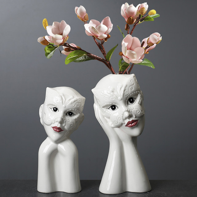 Nordic modern style ceramic vase creative art flower arrangement home living room B&B decoration furnishings