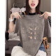Heavy Industry Embroidery Sequin Short Sleeve T-shirt for Women 2025 Summer New Loose and Versatile Casual Design Women's Top
