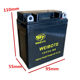 Motorcycle dry battery TZR150 Thai version YB3L-BS old maintenance-free battery 12V3A