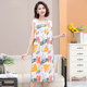 Pure cotton silk sleeveless suspender nightgown for women summer thin plus size loose tank top dress artificial cotton mid-length pajamas