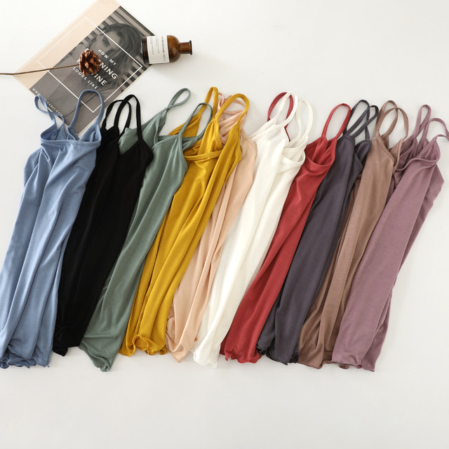 Modal camisole women's slim slim large size top spring and summer loose inner wear solid color bottoming shirt for home