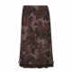 Amywayvintage retro floral skirt double mesh hip fishtail skirt women