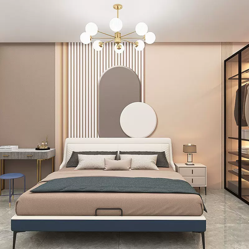 現代輕奢壁紙北歐風客廳直播間沙發背景牆壁布高級感